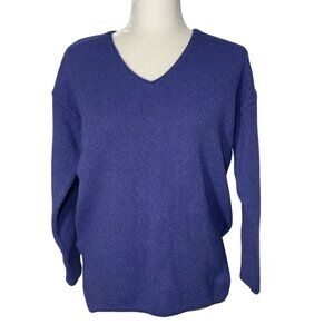 Peruvian Connection Vintage Alpaca Sweater Blue Sz SM Minimalist Quiet Luxury